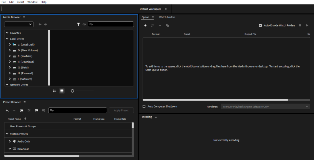 Adobe Media Encoder